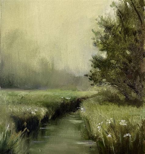 Neutral Landscape Painting Original Art Trees Painting Painting by ...