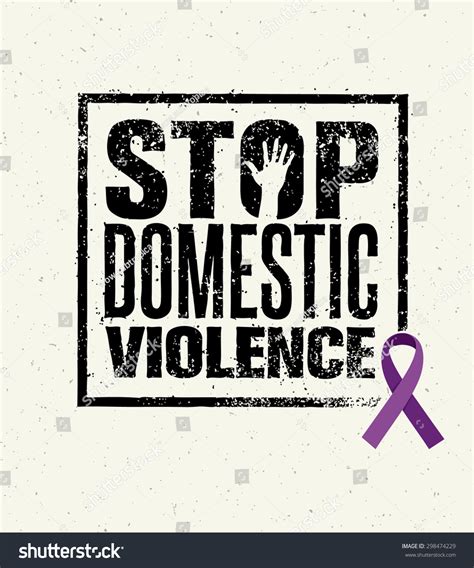 Stop Domestic Violence Stamp Creative Vector Stock Vector Royalty Free