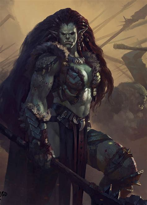 Pin By Alex On Shru Female Orc Warcraft Art Fantasy Character Design