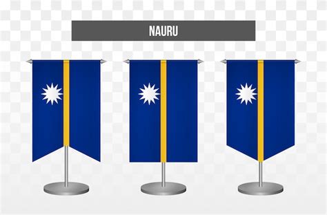 Realista Vertical D Vector Ilustraci N Escritorio Banderas De Nauru