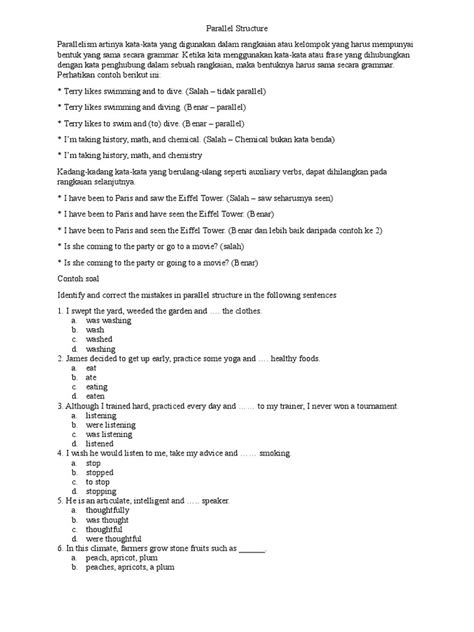 Parallel Structure | PDF