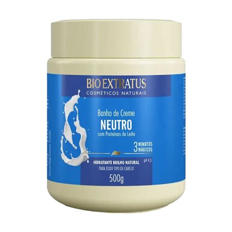 Banho De Creme Brilho Natural Neutro 500 G Bio Extratus Poliitens