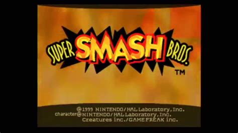 Super Smash Bros Title Screen Intro N Youtube