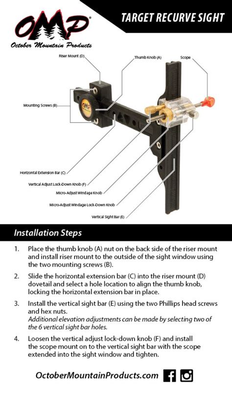 Adventure Recurve Bow Sight