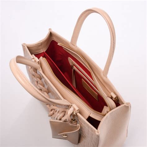 Bolsa Tote Nude Quartzo Corrente Couro Jorge Bischoff Sapatos Bolsas