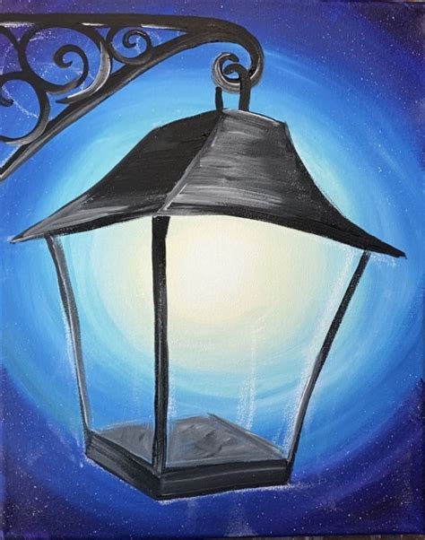 Lantern Painting - Fall Night - Step By Step Acrylic Tutorial Online