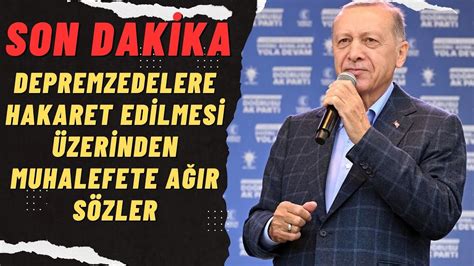 Depremzedelere Hakaret Edilmesi Üzerinden Muhalefete Ağır sözler YouTube