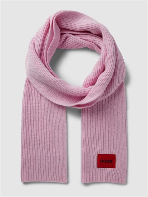 HUGO Schal Mit Label Detail Modell Saffa Rosa Online Kaufen