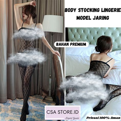 Jual Lingerie Body Stocking Seksi Wanita Model Stoking Jaring Sexy