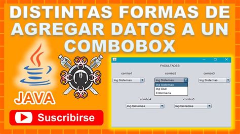 Distintas Formas De Agregar Datos A Un Combobox Netbeans Youtube