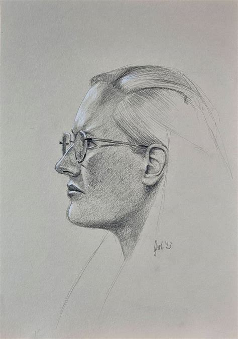 Young woman with glasses Drawing by Arne Groh | Saatchi Art