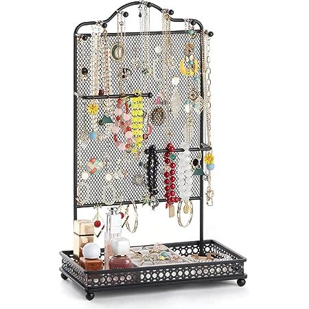 Amazon YKLSLH Jewelry Organizer Stand 6 Tier Jewelry Tower Rack