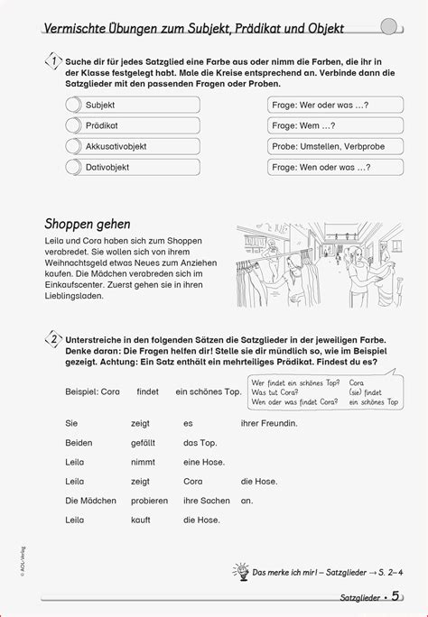 Kreativ Subjekt Und Prädikat Grundschule Arbeitsblätter Für Deinen