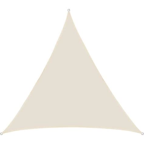 Voile D Ombrage Triangulaire Anti UV Pour Patio Et Jardin Beige 2