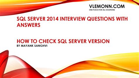 How To Check Sql Server Version Youtube