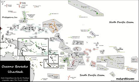 Pacific Ocean Carte Linguistique Linguistic Map