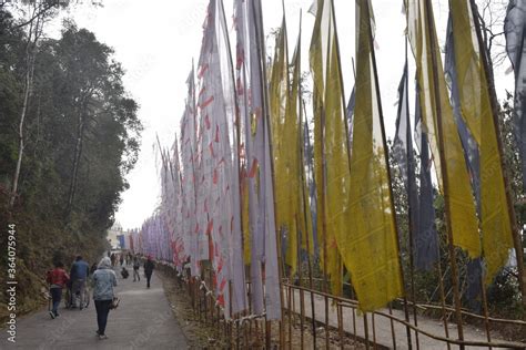 Buddhist flags Stock Photo | Adobe Stock