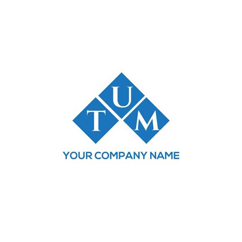 TUM letter logo design on white background. TUM creative initials letter logo concept. TUM ...