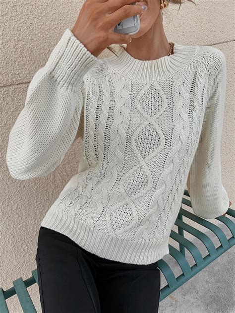 Cable Knit Lantern Sleeve Sweater Lantern Sleeve Sweater Sweaters