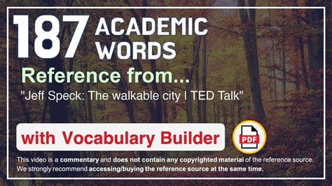 Academic Words Ref From Jeff Speck The Walkable City Ted Talk