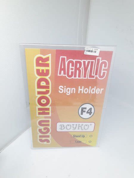 Jual Sign Holder Atau Akrilik Banner Ukuran F4 Model L Di Lapak TOKO