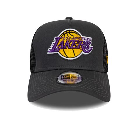 New Era Nba La Lakers Dark Base Team 9forty A Frame Trucker Cap