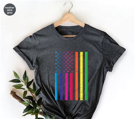 Gay Pride Rainbow American Flag Equality Clothes Trending Etsy