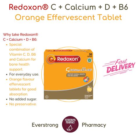 Redoxon C Calcium D B6 Orange Effervescent Tablet EXP 13 11 2025