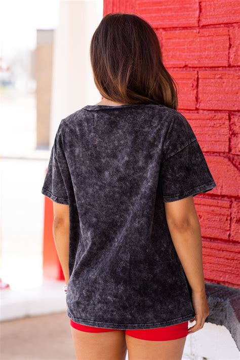 Charcoal Bleached Made In America Graphic Tee · Filly Flair