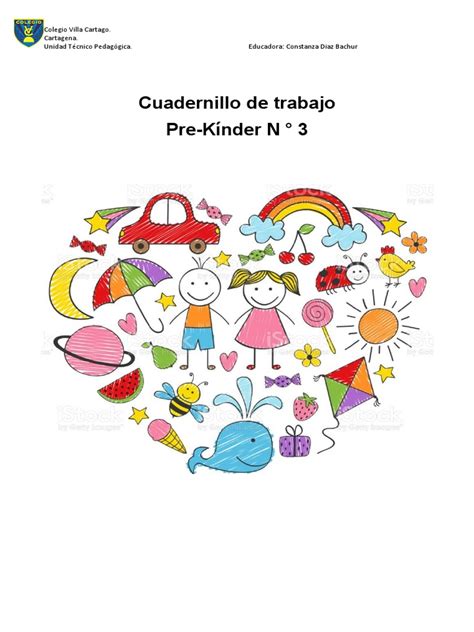 Cuadernillo De Actividades Pre Kinder 3 Pdf Comunicación Chile