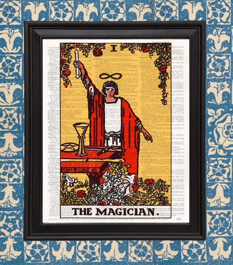 The Magician Tarot Card Art Print Couples Gift Tarot Reading | Etsy