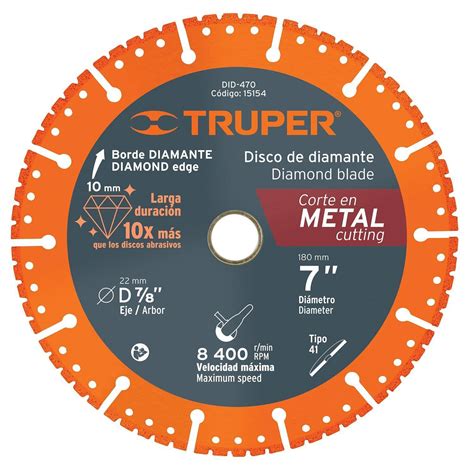 Disco De Diamante Corte Metal Truper