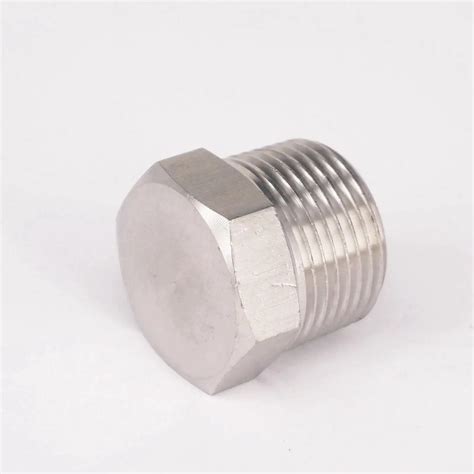 1 BSPT Male End Cap 304 Stainless Steel Pipe Countersunk Plug Hex Head