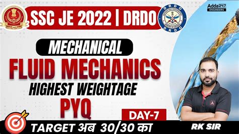 Ssc Je Drdo Ceptam Mechanical Engg Fluid Mechanics