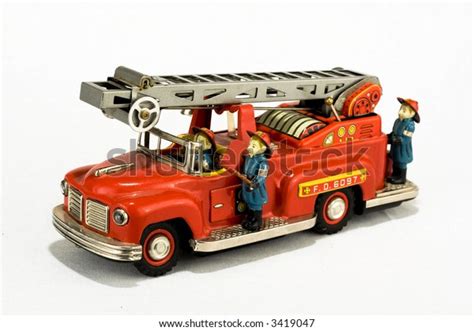 Rare Vintage Fire Truck Toy Isolated Stock Photo 3419047 | Shutterstock