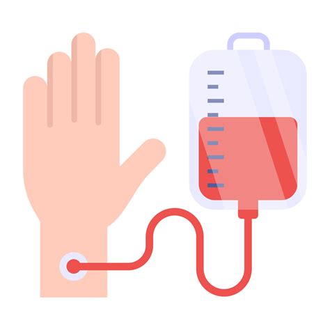 Flat Design Icon Of Blood Transfusion Vector Art At Vecteezy