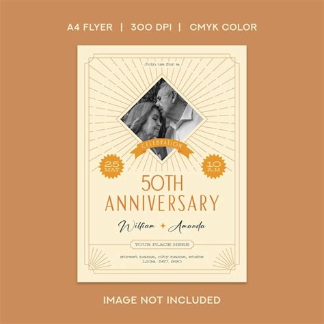 Premium PSD | Wedding Anniversary Invitation