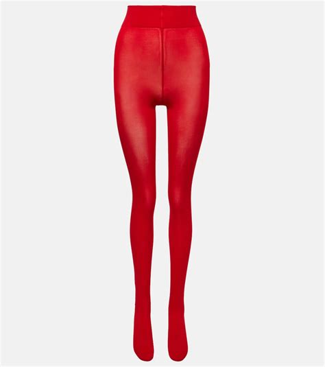 Velvet De Luxe Tights In Red Wolford Mytheresa