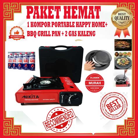 Jual Termurah Paket Barbeque Bbq Set Kompor Portable In Free Koper