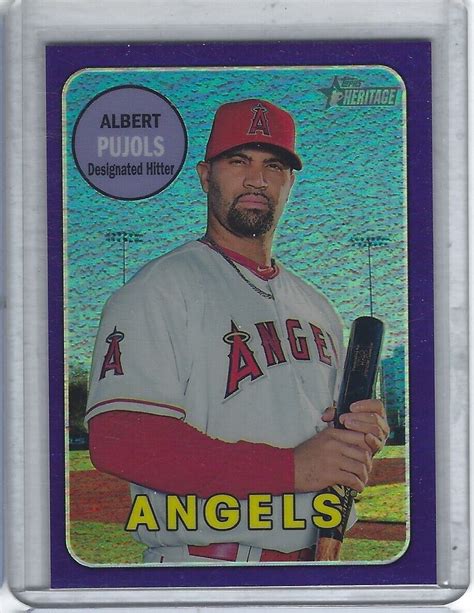 Topps Heritage Albert Pujols Chrome Hot Box Purple Refractor