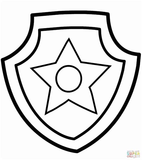 Paw Patrol Badge Coloring Pages