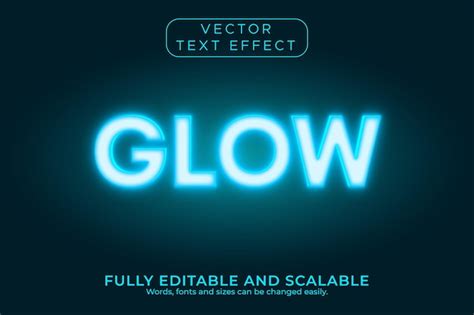 Premium Vector Neon Glow Text Effect