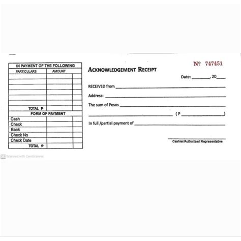 Carbonized Carbonless Acknowledgment Receipt 2ply Duplicate Shopee