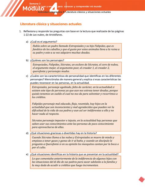 Modulo Semana Actividad Integradora Analisis Del Texto Literario