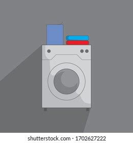 Washing Machine Flat Design Vector Stock Vector Royalty Free