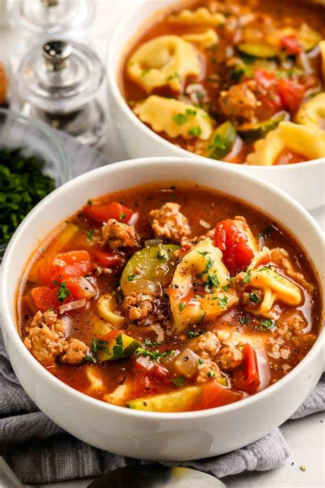 Sausage Tortellini Soup Minute Meal Be Yourself Feel Inspired