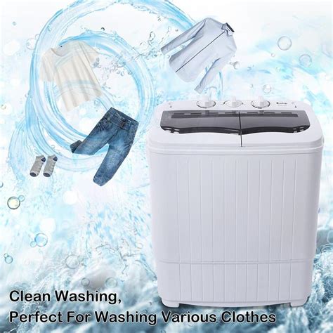 Home Portable Mini Twin Tubs Washing Machine 360w 14 3lbs Washer Clothing Clean Ebay