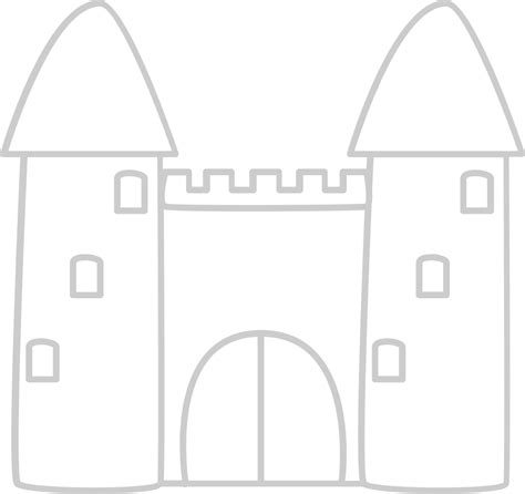 Castle outline 36656189 Vector Art at Vecteezy