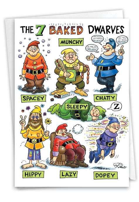 Baked Dwarves Funny Birthday Greeting Card