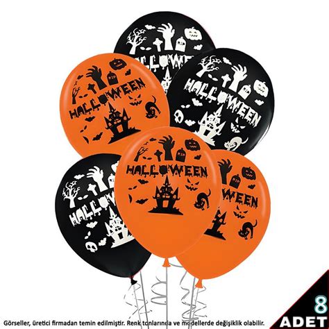 Halloween Cadılar Bayramı Balon 30cm X 8 Adet I Uygun Fiyat Ve Aynı